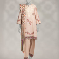 Pashmina Pink Unstitched Suit - J. Junaid Jamshed