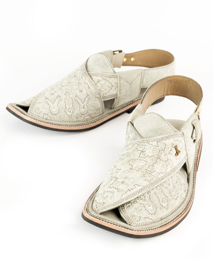 Grey Peshawari Chappal - J. Junaid Jamshed