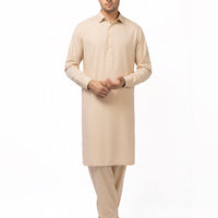 Blended Beige Unstitched Suit - J. Junaid Jamshed