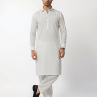 Blended Light Blue Unstitched Suit - J. Junaid Jamshed