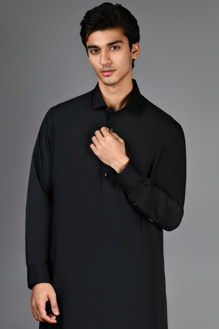Blended Black Jubba - J. Junaid Jamshed