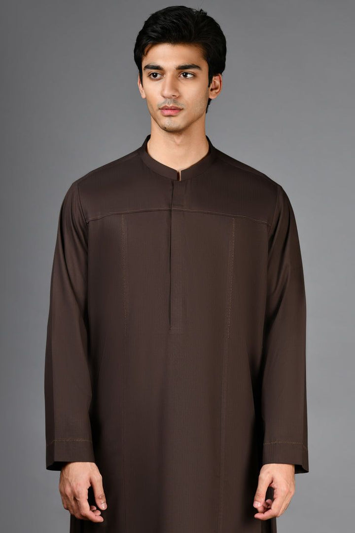 Blended Brown Jubba - J. Junaid Jamshed