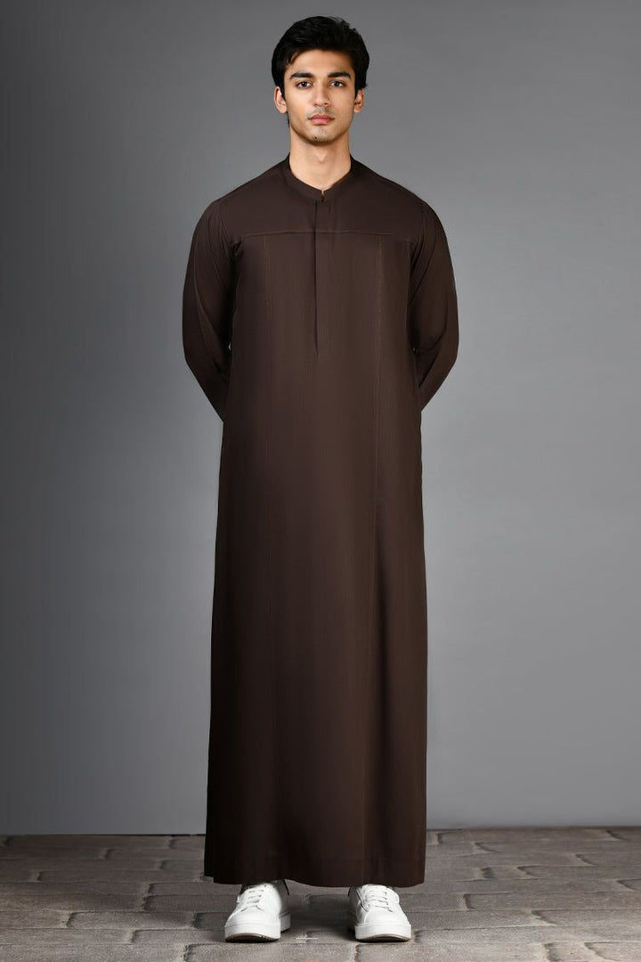 Blended Brown Jubba - J. Junaid Jamshed
