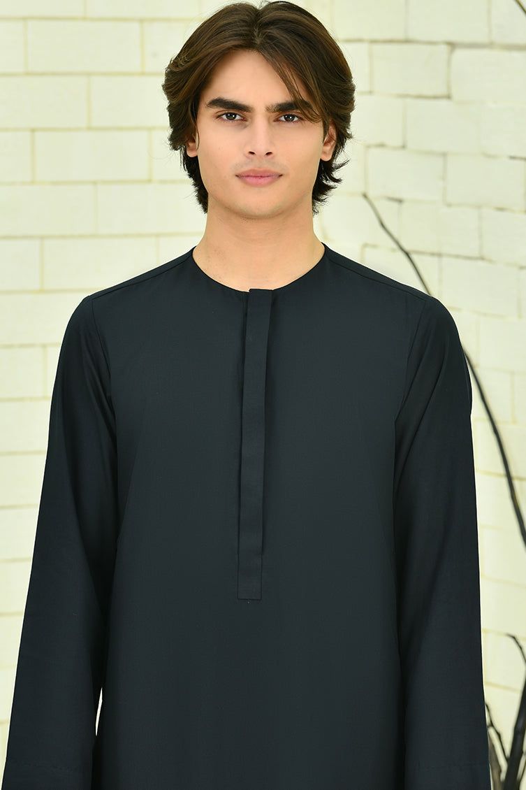 Blended Black Jubba - J. Junaid Jamshed