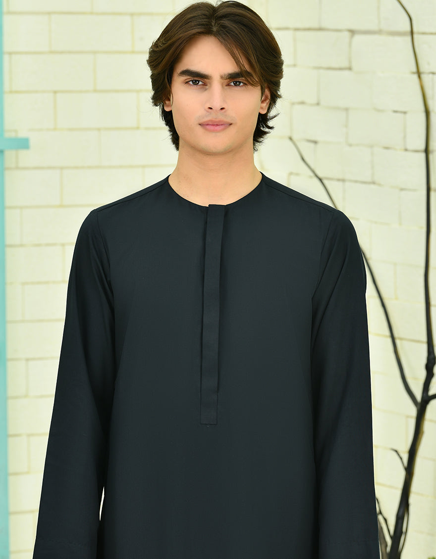 Blended Black Jubba - J. Junaid Jamshed