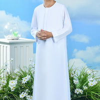 Blended White Jubba - J. Junaid Jamshed