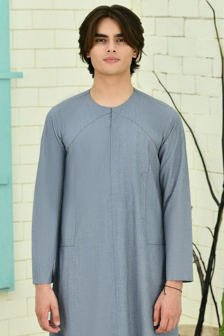 Blended Blue Jubba - J. Junaid Jamshed