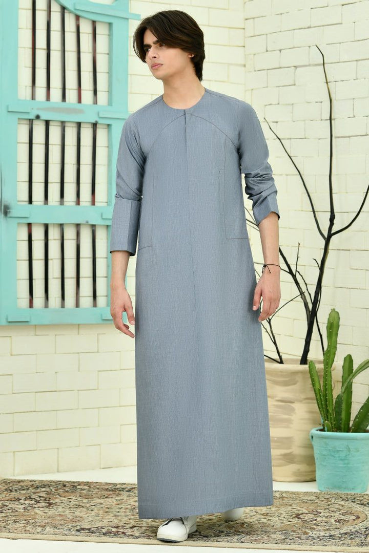Blended Blue Jubba - J. Junaid Jamshed