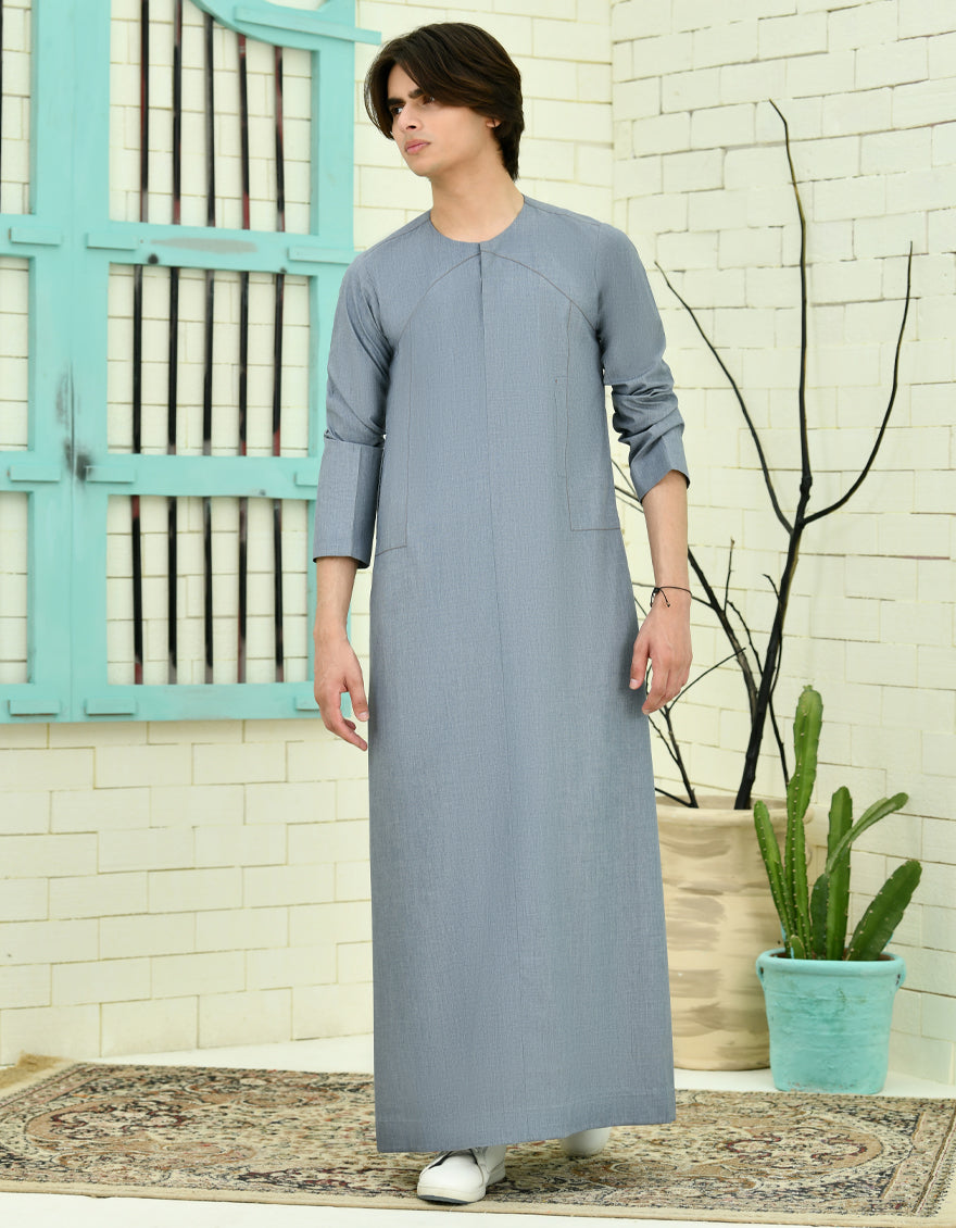 Blended Blue Jubba - J. Junaid Jamshed