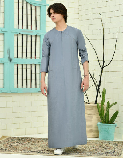 Blended Blue Jubba - J. Junaid Jamshed