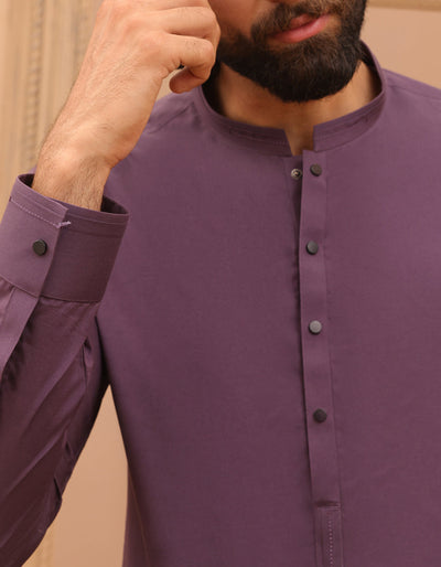 Cotton Purple Shalwar Kameez - J. Junaid Jamshed