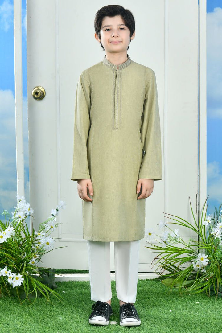 Blended Brown Special Kurta - J. Junaid Jamshed
