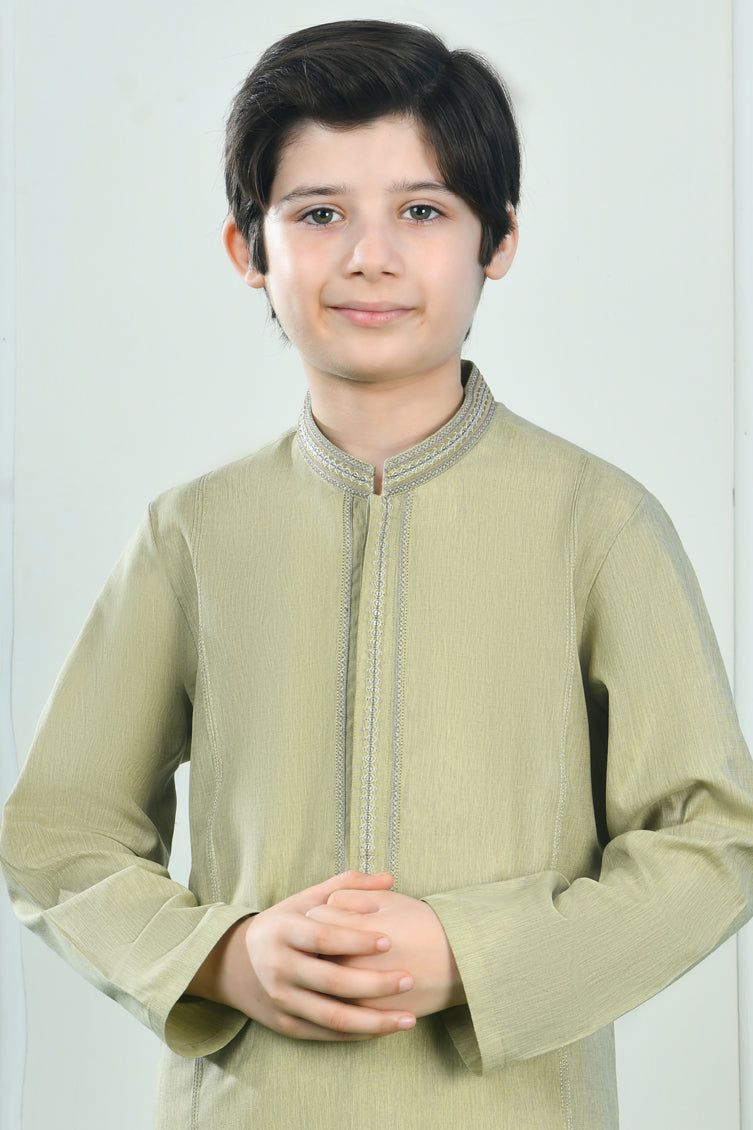 Blended Brown Special Kurta - J. Junaid Jamshed