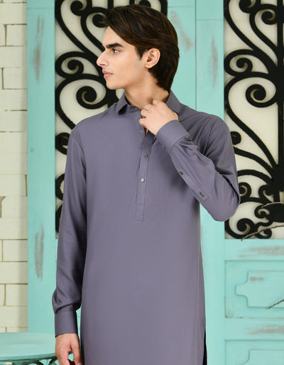 Blended Purple Shalwar Kameez - J. Junaid Jamshed