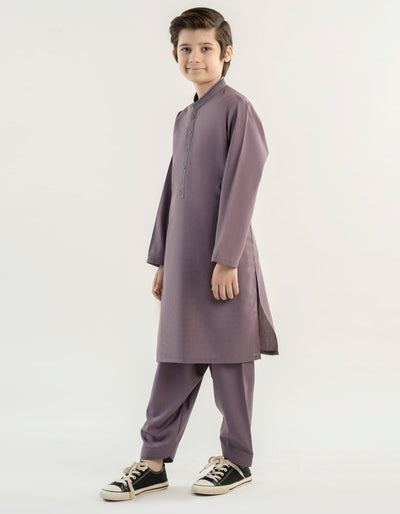 Blended Purple Shalwar Kameez - J. Junaid Jamshed