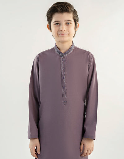 Blended Purple Shalwar Kameez - J. Junaid Jamshed