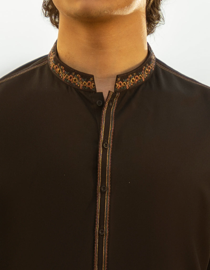 Blended Black Shalwar Kameez - J. Junaid Jamshed