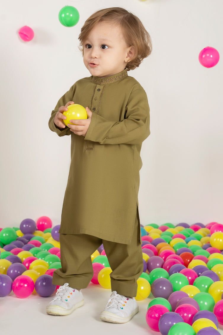 Blended Green Shalwar Kameez- J. Junaid Jamshed