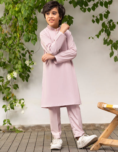 Blended Pink Kurta Trouser - J. Junaid Jamshed