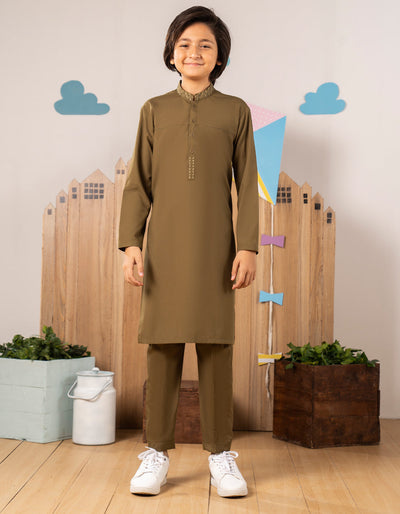 Blended Green Kurta Trouser - J. Junaid Jamshed