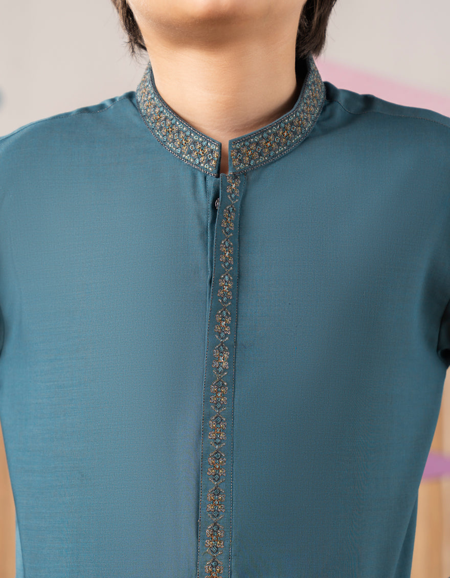 Blended Green Kurta Trouser - J. Junaid Jamshed