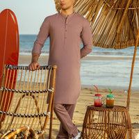 Cotton Pink Kurta Trouser - J. Junaid Jamshed