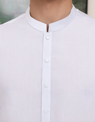 Blended White Shalwar Kameez- J. Junaid Jamshed