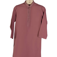 Blended Red Kurta - J. Junaid Jamshed