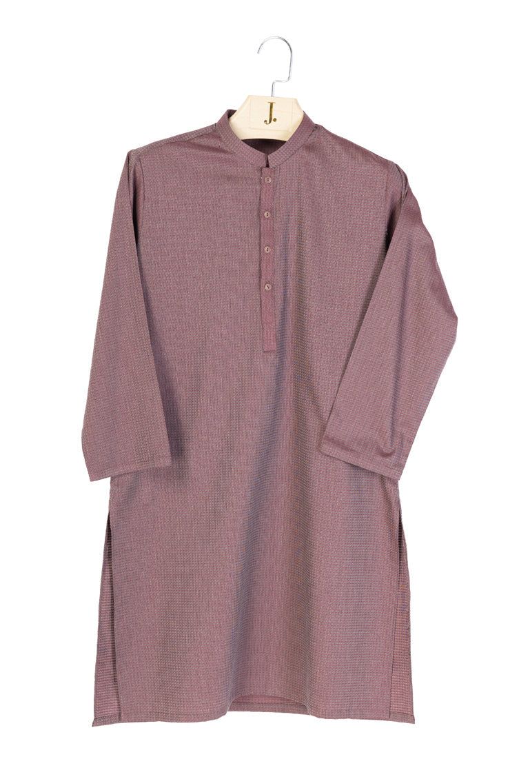 Cotton Red Kurta - J. Junaid Jamshed