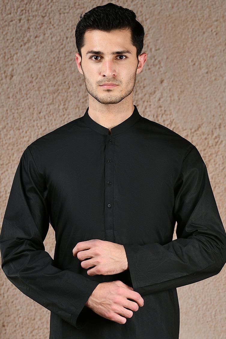 Cotton Brown Kurta - J. Junaid Jamshed