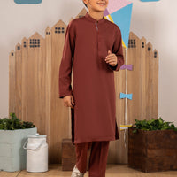 Blended Orange Kurta Trouser - J. Junaid Jamshed