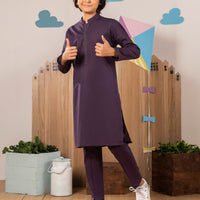 Blended Purple Kurta Trouser - J. Junaid Jamshed