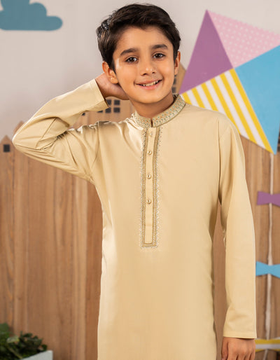 Blended Brown Shalwar Kameez - J. Junaid Jamshed