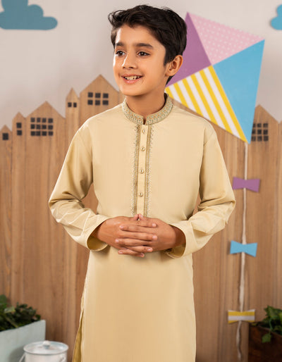Blended Brown Shalwar Kameez - J. Junaid Jamshed