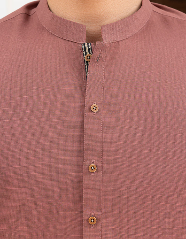 Blended Rust Kurta Trouser - J. Junaid Jamshed