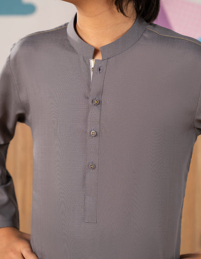 Blended Grey Kurta Trouser - J. Junaid Jamshed