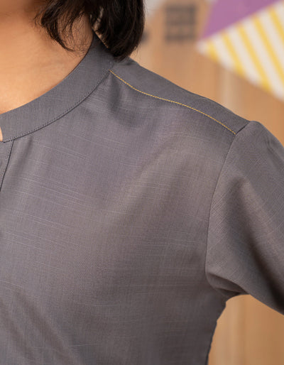 Blended Grey Kurta Trouser - J. Junaid Jamshed