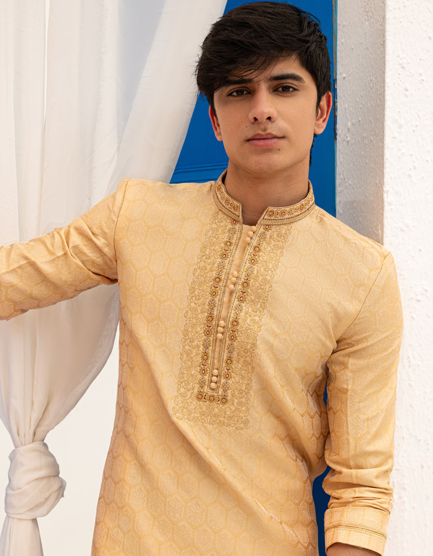 Polyester White Special Kurta - J. Junaid Jamshed