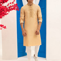 Polyester White Special Kurta - J. Junaid Jamshed