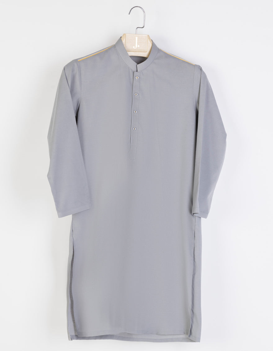 Blended Grey Shalwar Kameez - J. Junaid Jamshed