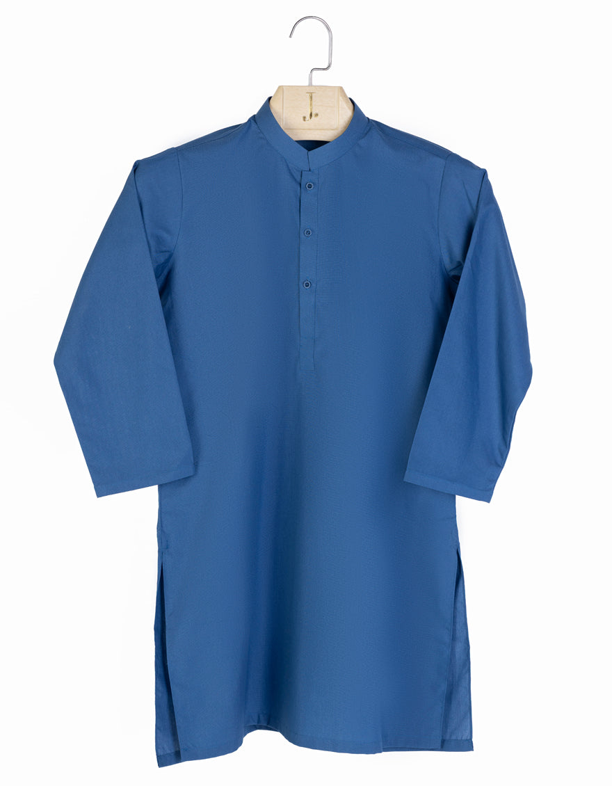 Blended Blue Kurta - J. Junaid Jamshed