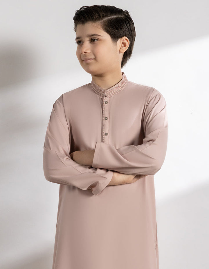Blended Tea Pink Shalwar Kameez - J. Junaid Jamshed