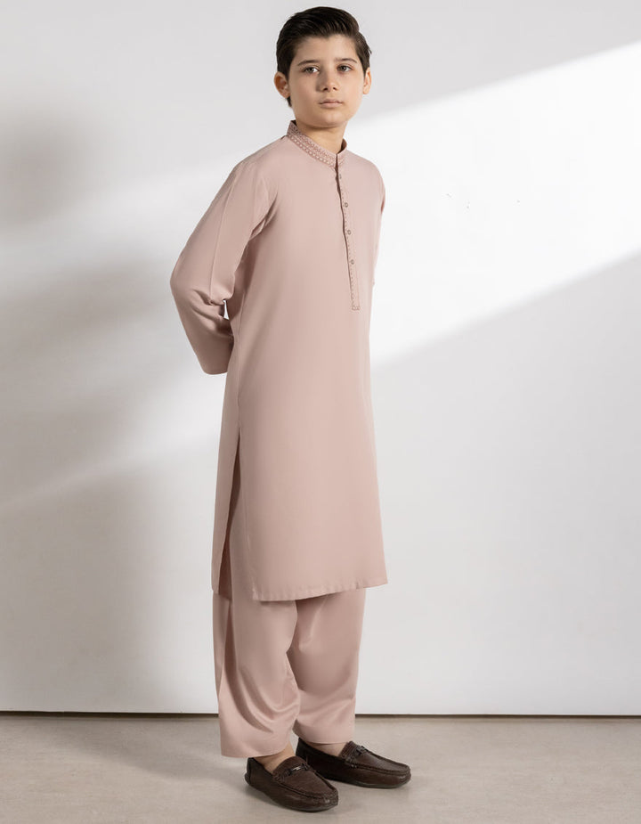 Blended Tea Pink Shalwar Kameez - J. Junaid Jamshed