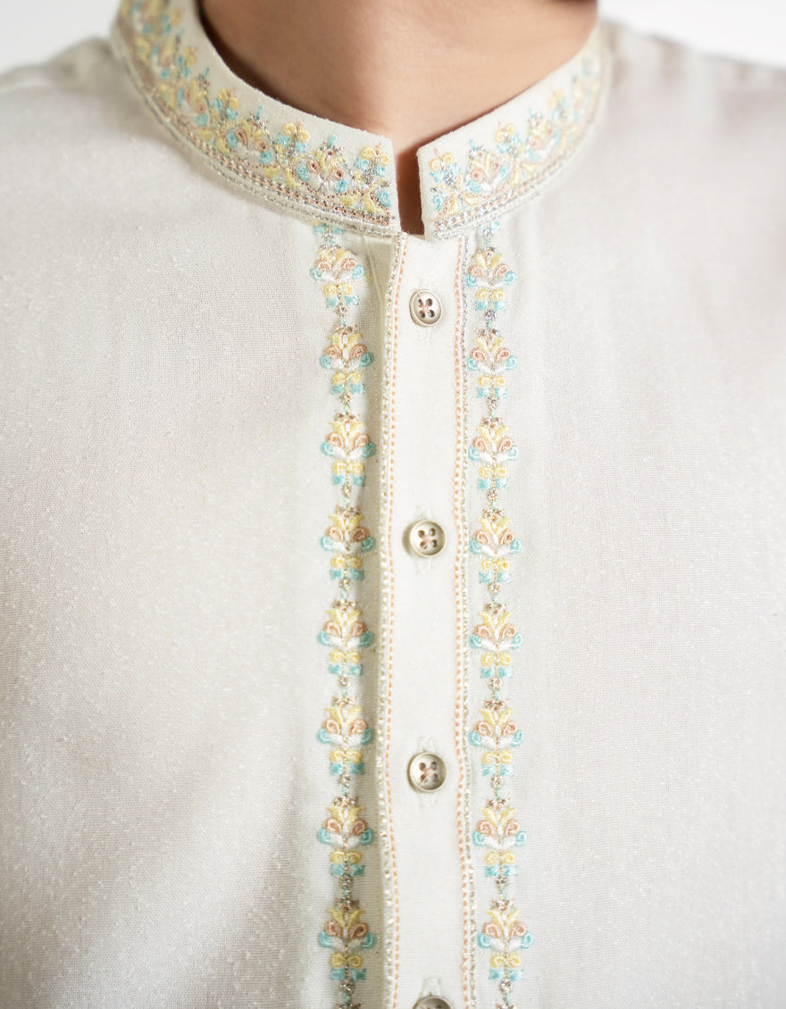 Blended Off White Shalwar Kameez - J. Junaid Jamshed
