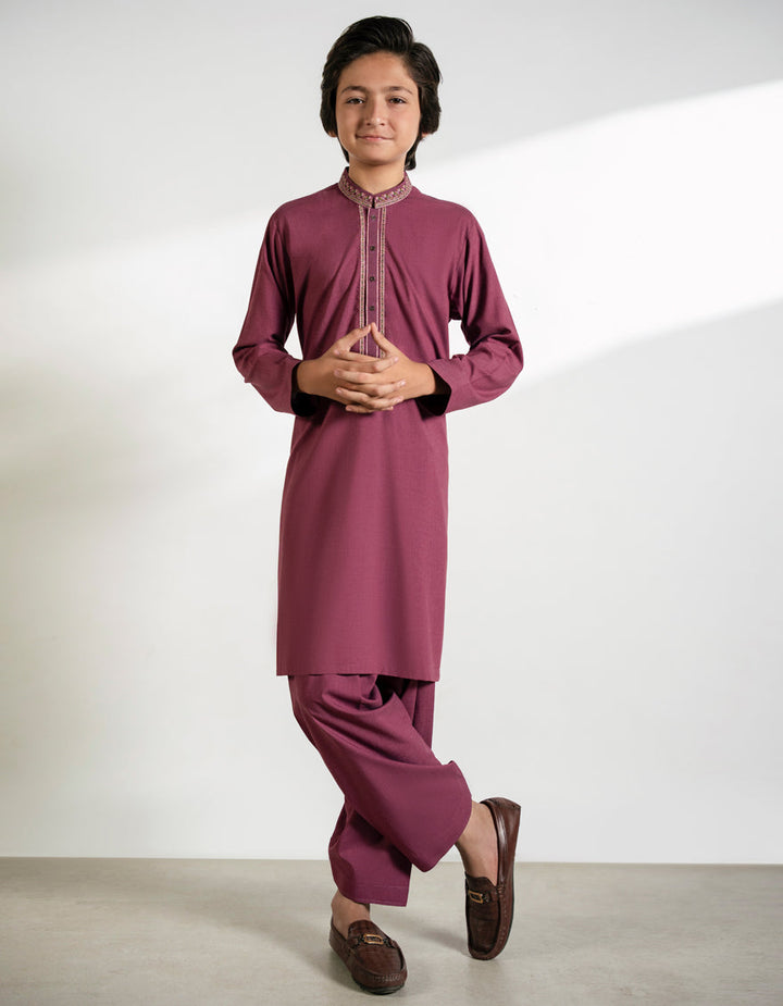 Blended Magenta Shalwar Kameez - J. Junaid Jamshed