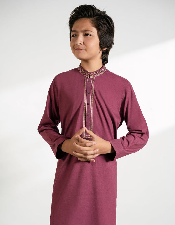 Blended Magenta Shalwar Kameez - J. Junaid Jamshed