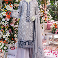 Paper Cotton Grey Stitched Suit - J. Junaid Jamshed