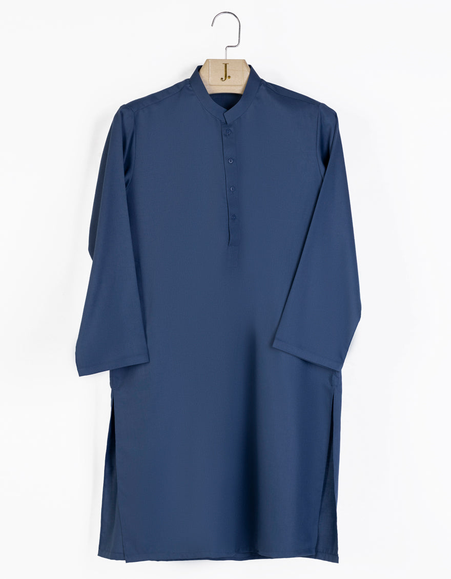 Blended Blue Kurta - J. Junaid Jamshed