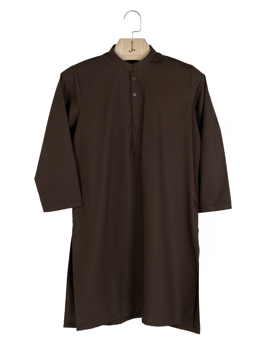 Blended Brown Shalwar Kameez - J. Junaid Jamshed