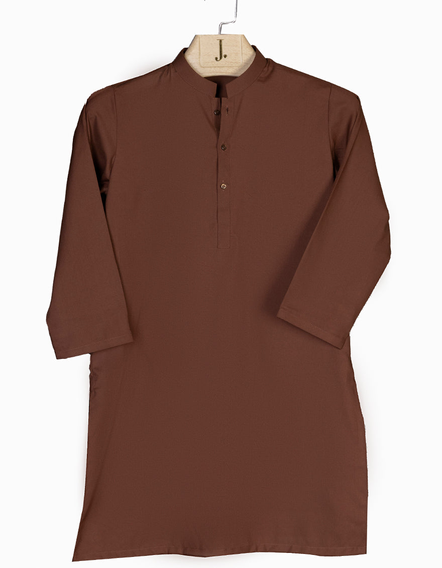 Blended Brown Shalwar Kameez - J. Junaid Jamshed